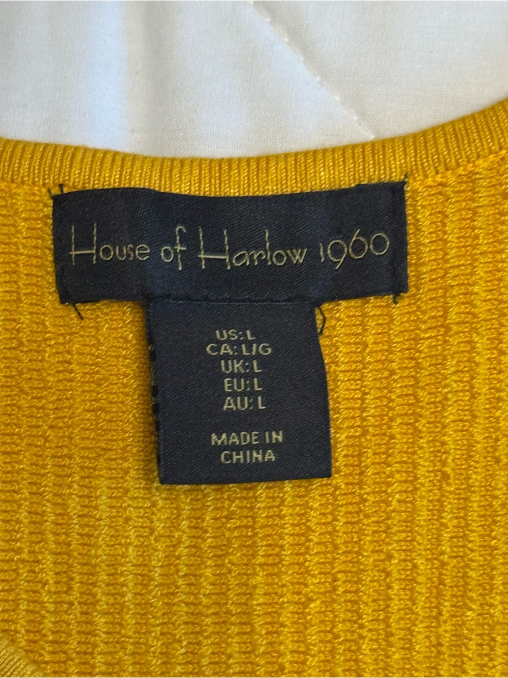 House of Harlow 1960 Yellow Ribbed Sleeveless Knit Dress, NWT - Picture 5 of 8